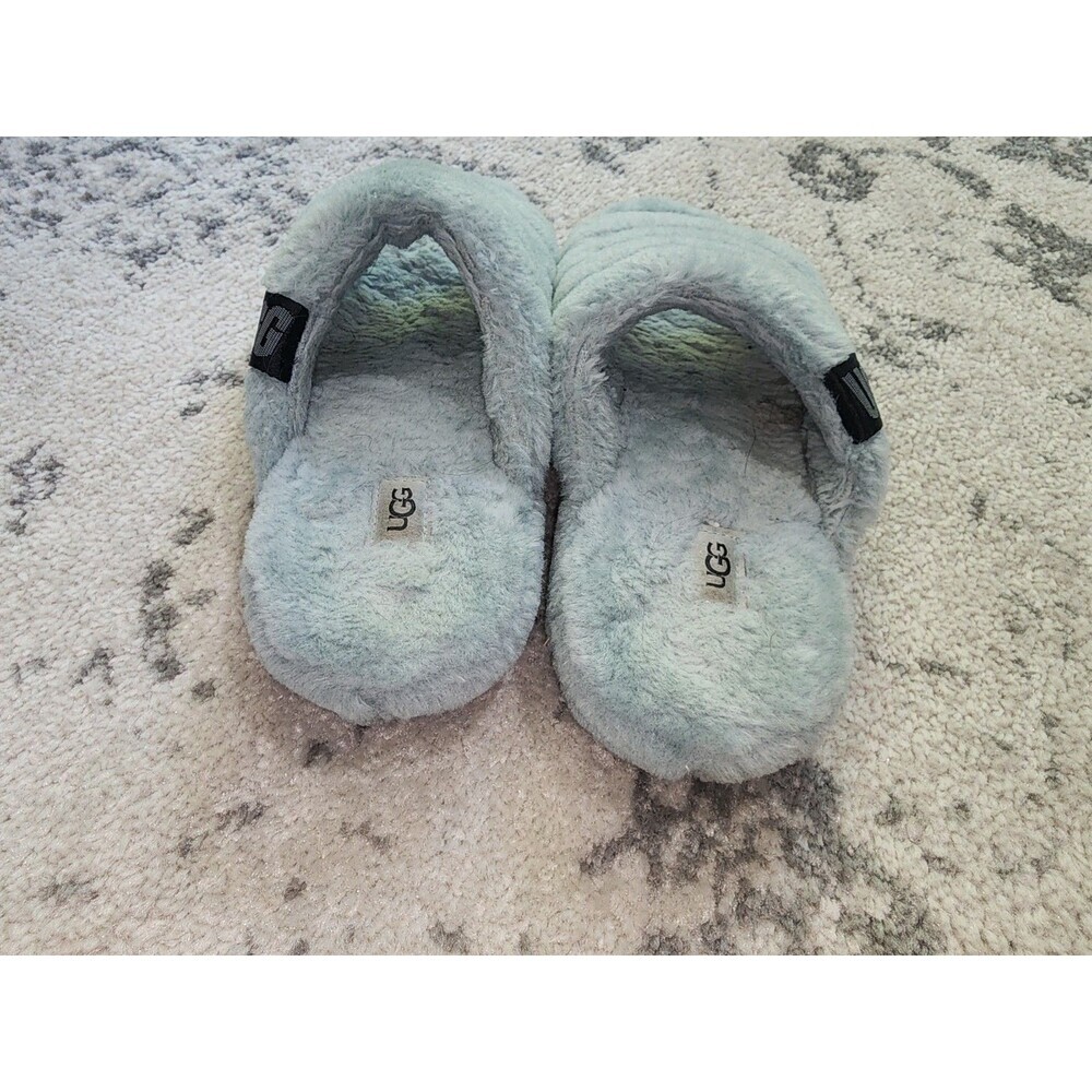 UGG Fluff You Slides Men's Size 9 Blue Sheepskin Slippers 1117473 - Picture 3 of 6